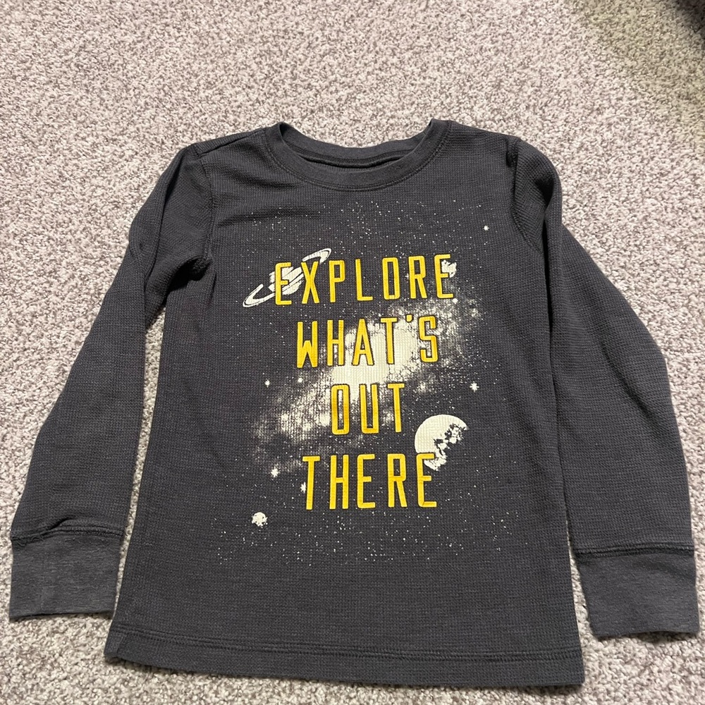 Jumping Beans Charcoal Explore Graphic Long Sleeve Tee
